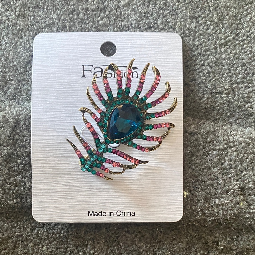 Multicolor Crystal Brooch